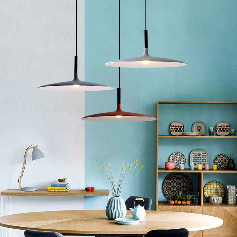 Aria Pendant Light Dome Black/Red/White/Light Gray/Army Green