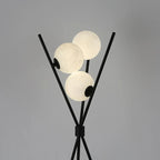 Designer LED Floor Lamp with Moon-Shaped Shades – Table and Floor Lamp on Tripod