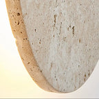 Minimalist Travertine Round Wall Sconce LED 1-light