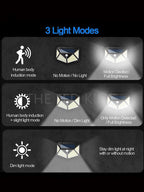MULTIFUNCTIONAL SOLAR LAMP - WATERPROOF LED GARDEN LIGHT WITH MOTION SENSOR