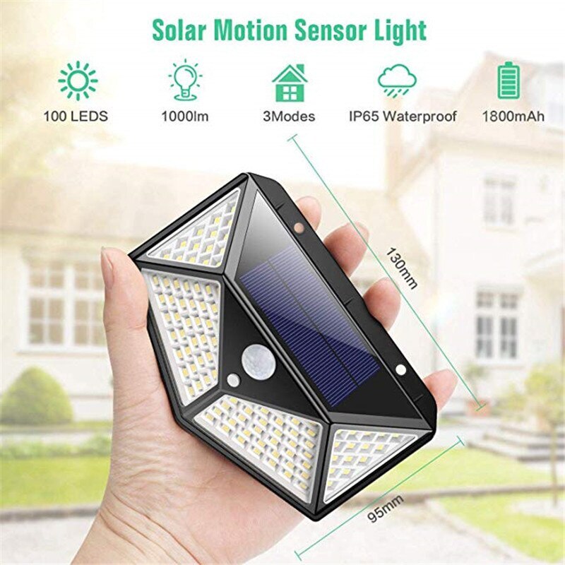 MULTIFUNCTIONAL SOLAR LAMP - WATERPROOF LED GARDEN LIGHT WITH MOTION SENSOR