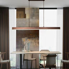 Arisha Modern LED Pendant Light Linear Black/Brown Dining Room Metal
