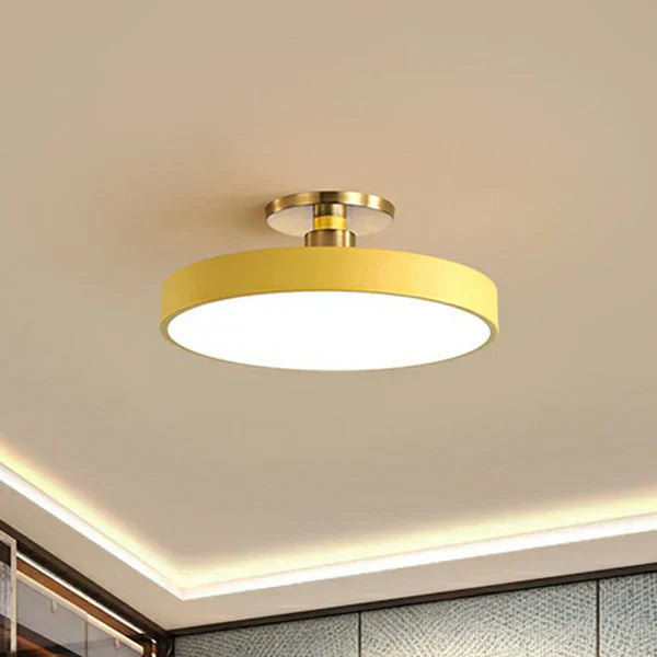 Round LED Ceiling Lamp in Scandinavian Style
