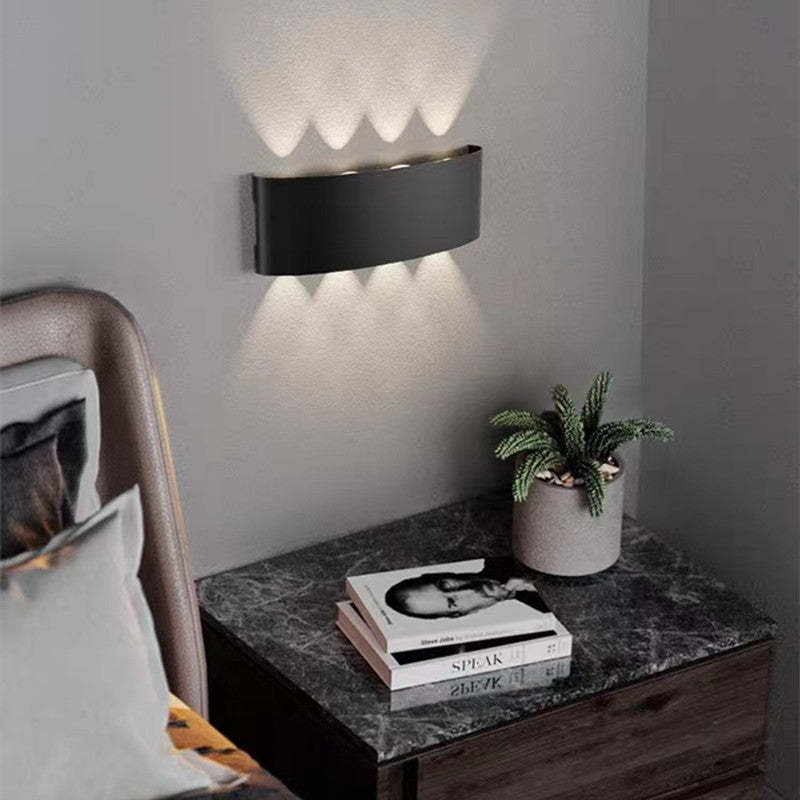 Tronix Modern Rectangular Wall Sconce Black/White. Corridor
