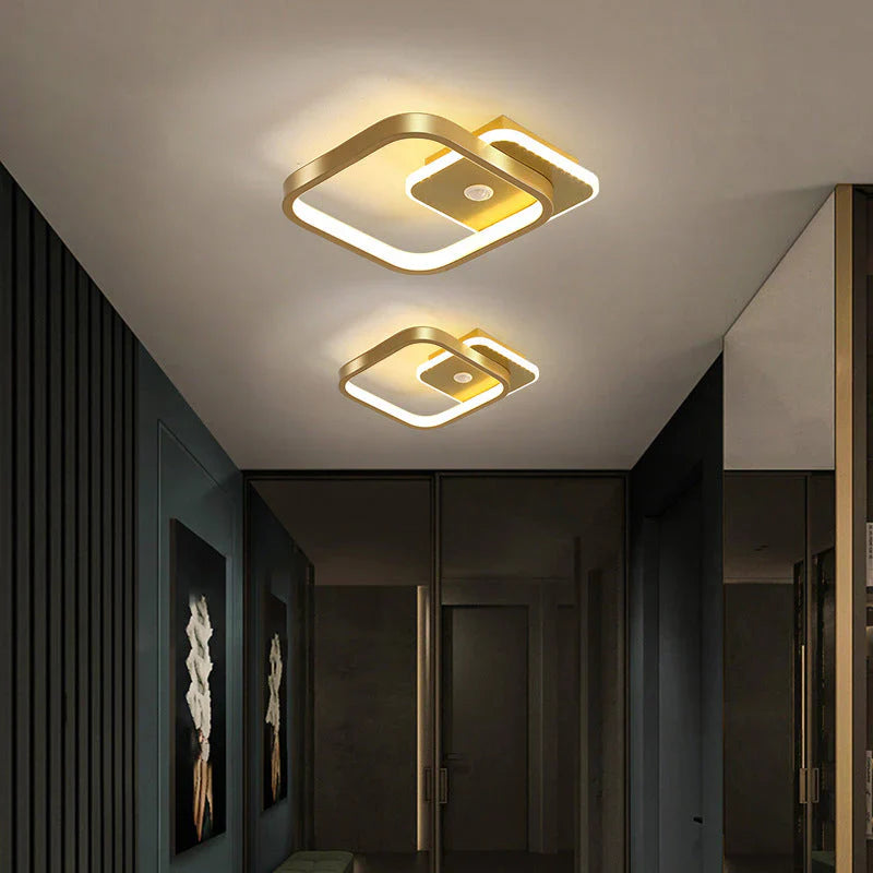 Modern LED Ceiling Lamp with Geometric Shape