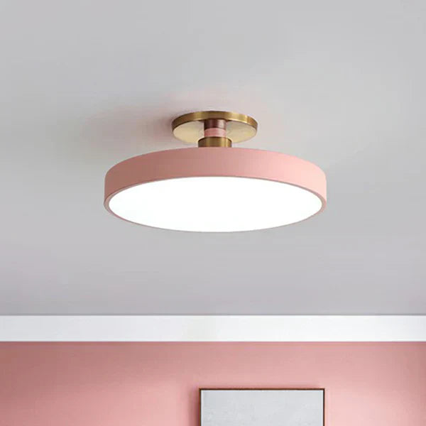 Round LED Ceiling Lamp in Scandinavian Style