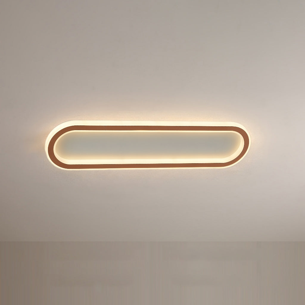 Sana Minimalist Oval Ceiling Light Black/Gold/Rose Gold