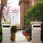 Ray Modern Outdoor Wall Light Rectangle LED White Metal Terrace