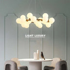Valentina Bass Glass Bubble Golden Chandelier