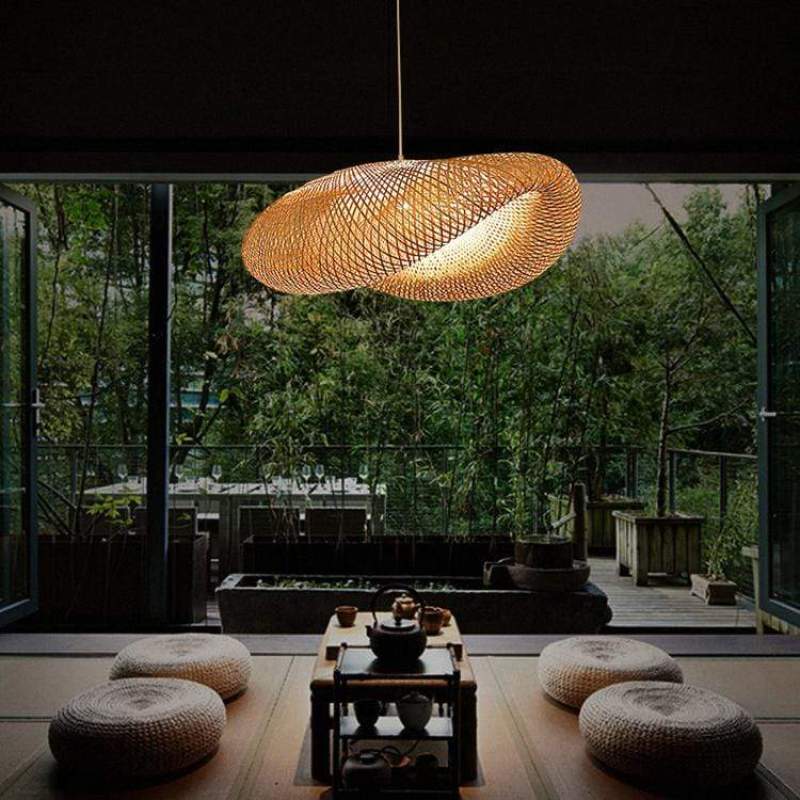 Rinwa Cloud Suspension. Bamboo. Wood. Living Room