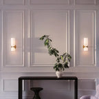 Elegant wall sconce with smoky glass and gold finish – double light source