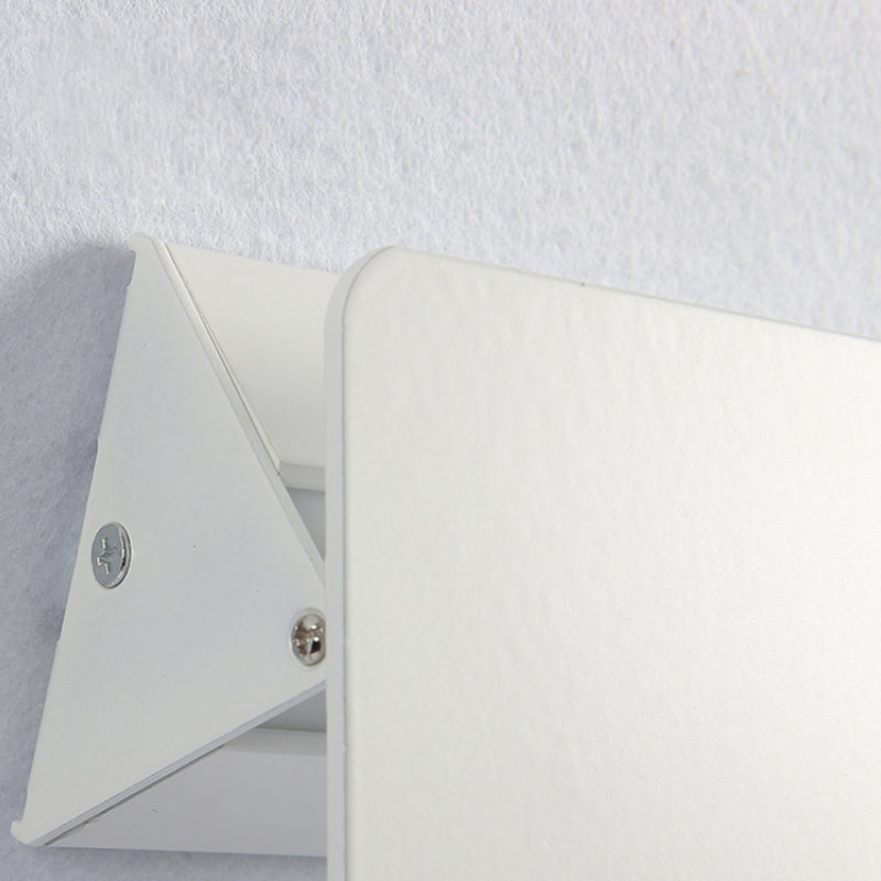 Modern Rectangular Wall Sconce, Metal, White, Garden