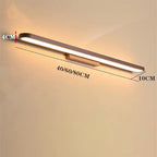 Luxa Modern Metal Wall Lamp Mirror Front, Curved, Black/Coffee