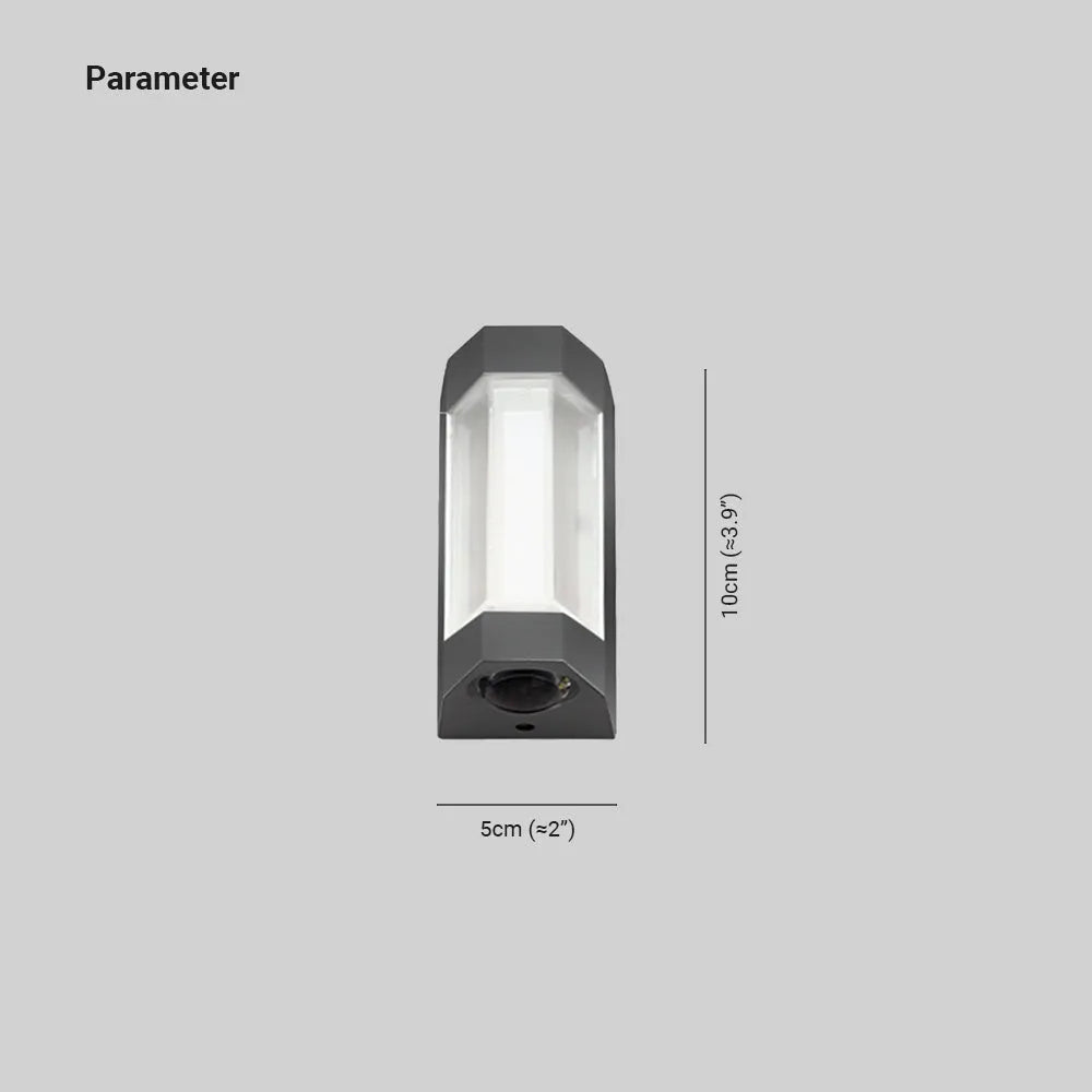 Marve Nordic Up Down Outdoor Wall Lamp, White/Black