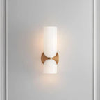 Elegant wall sconce with smoky glass and gold finish – double light source