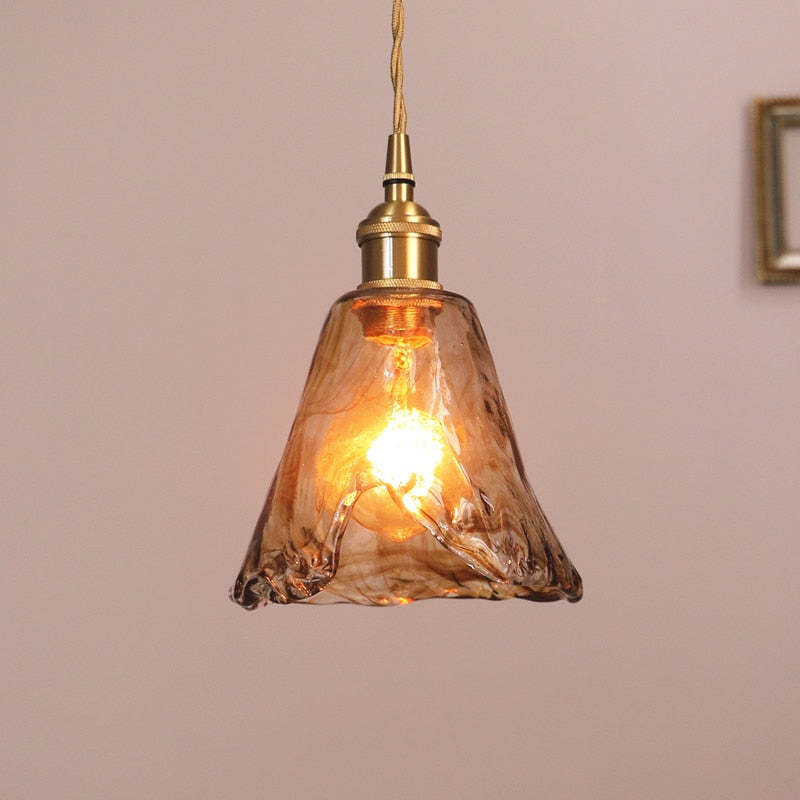 Zina Pendant Light Glass&Brass