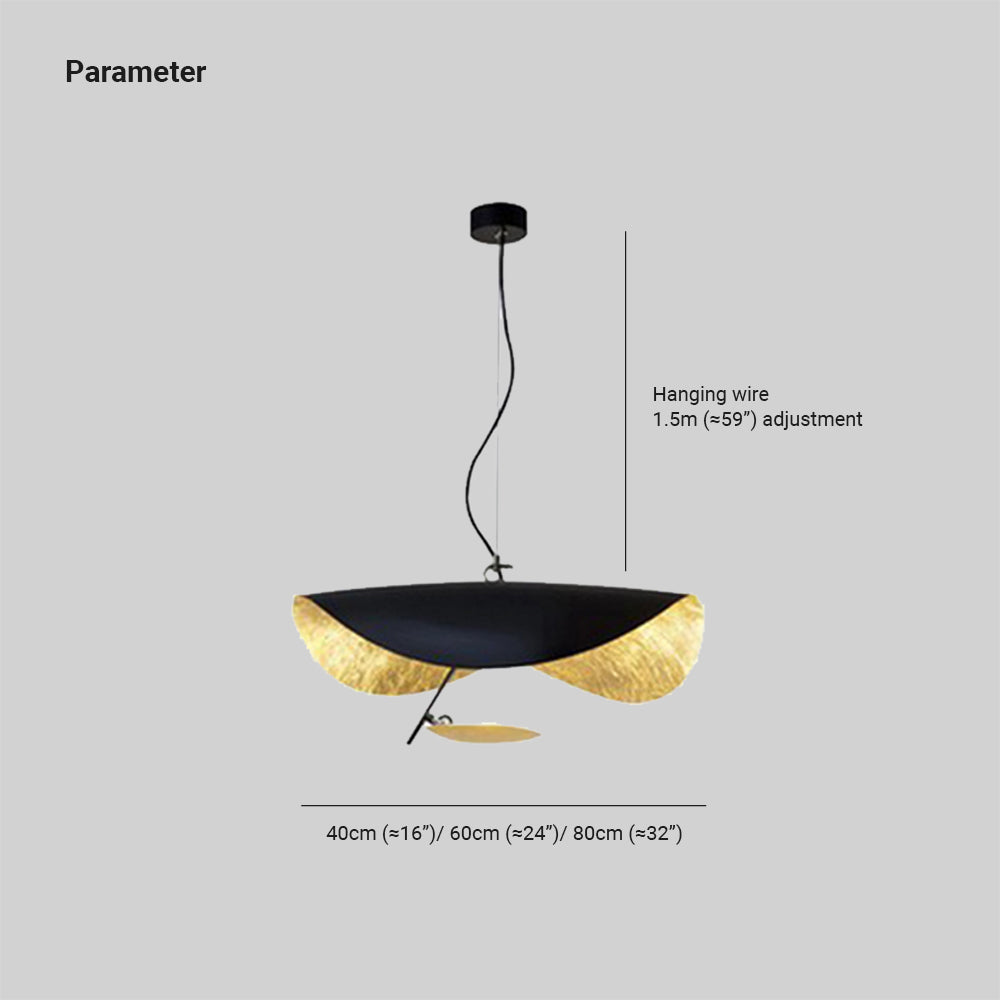 Jexie Ceiling Light Modern Leaf Black/Gold Living Room Bedroom