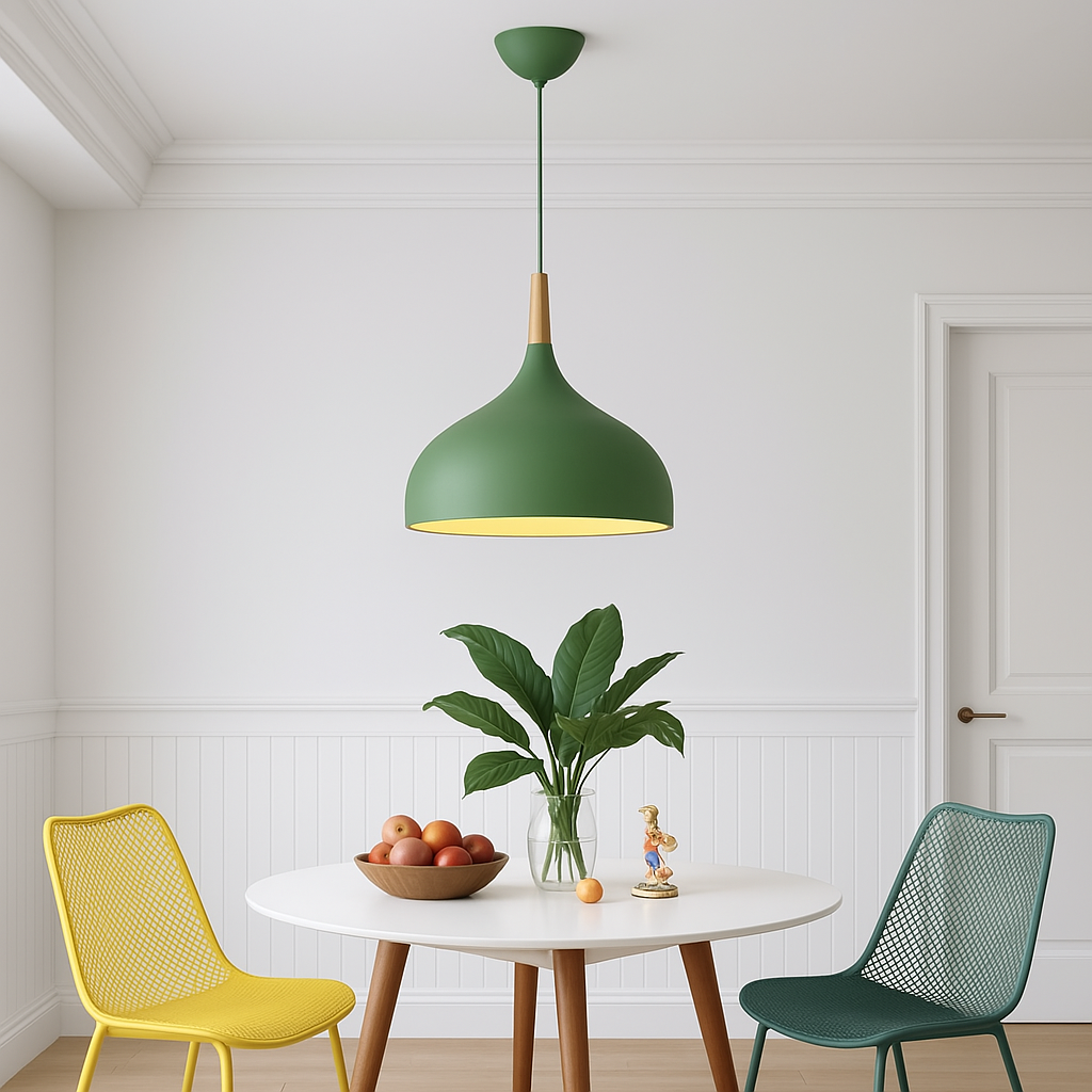Modern pendant lamp with a rounded shape