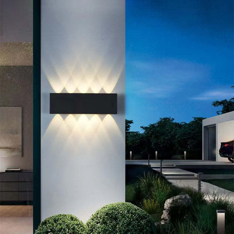 Tronix Modern Rectangular Wall Sconce Black/White. Corridor
