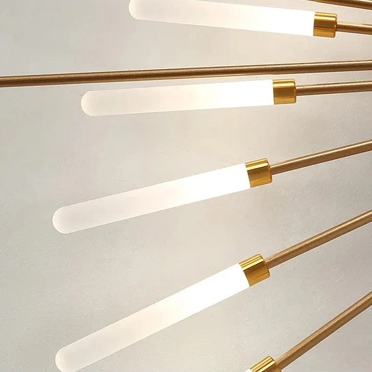 Modern LED Ceiling Chandelier - Minimalist Design Inspired by Sun Rays