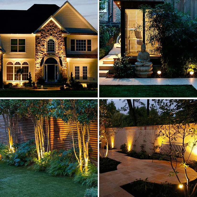 Solar Spotlight LED Garden Lamp with Twilight Sensor