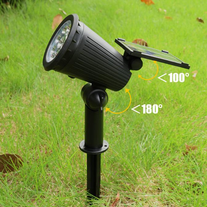 Solar Spotlight LED Garden Lamp with Twilight Sensor