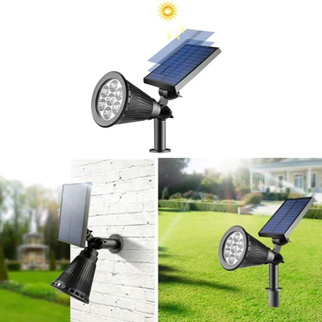 Solar Spotlight LED Garden Lamp with Twilight Sensor