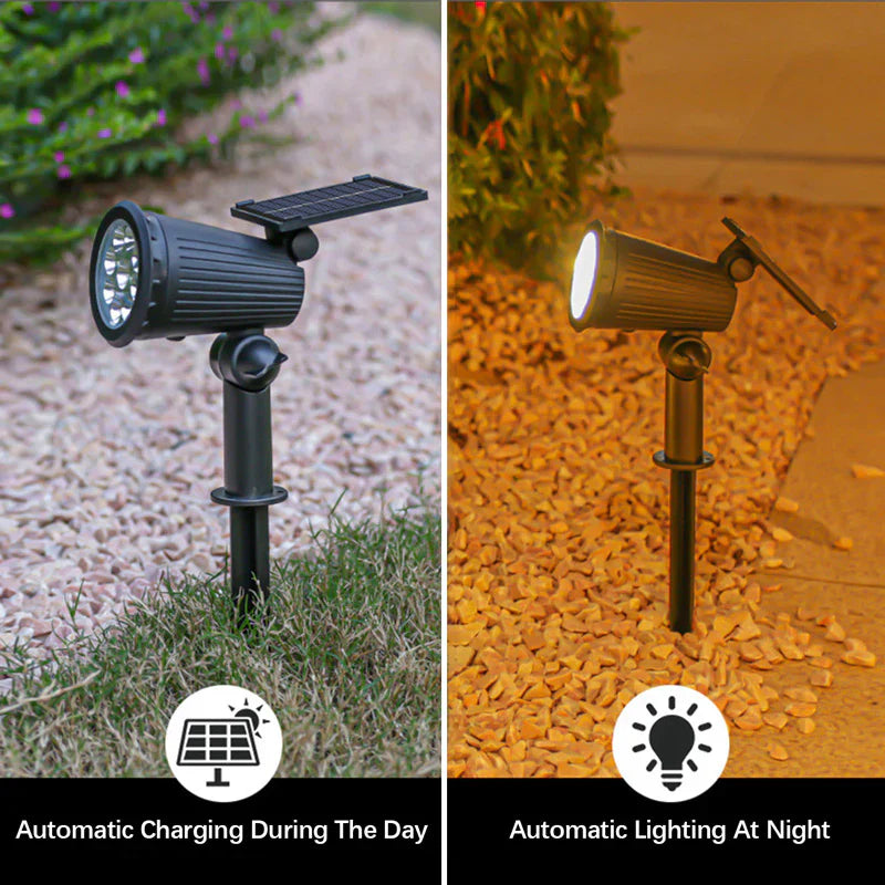 Solar Spotlight LED Garden Lamp with Twilight Sensor