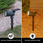 Solar Spotlight LED Garden Lamp with Twilight Sensor