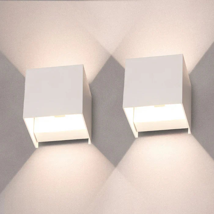Modern Waterproof LED Wall Lamp in the Shape of a Cube