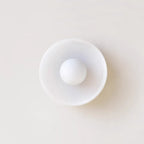 Modern glass ceiling lamp with a shade in minimalist design