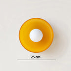 Modern glass ceiling lamp with a shade in minimalist design