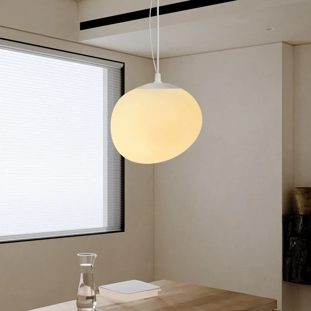 Boden White Pebble Pendant Light