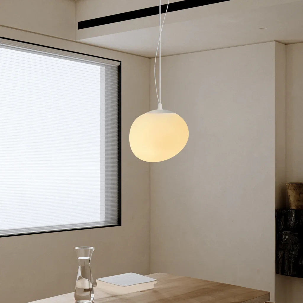 Boden White Pebble Pendant Light