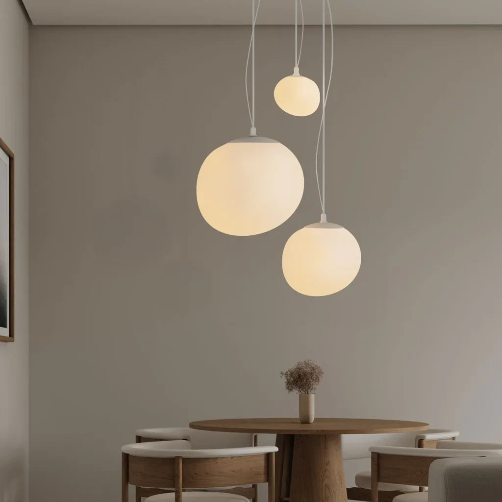 Boden White Pebble Pendant Light