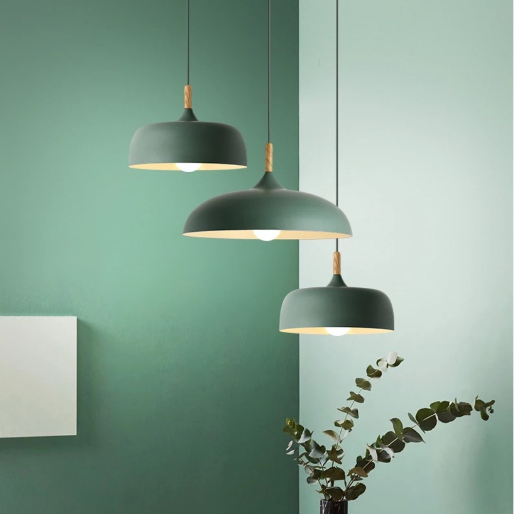 Aria Modern Pendant Light Dome Macaron Dining Room