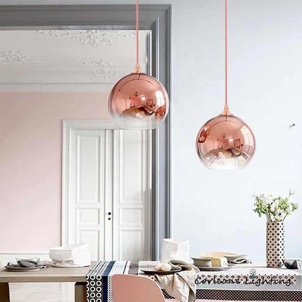 Brina Frosted Balloon Pendant Light Gradient