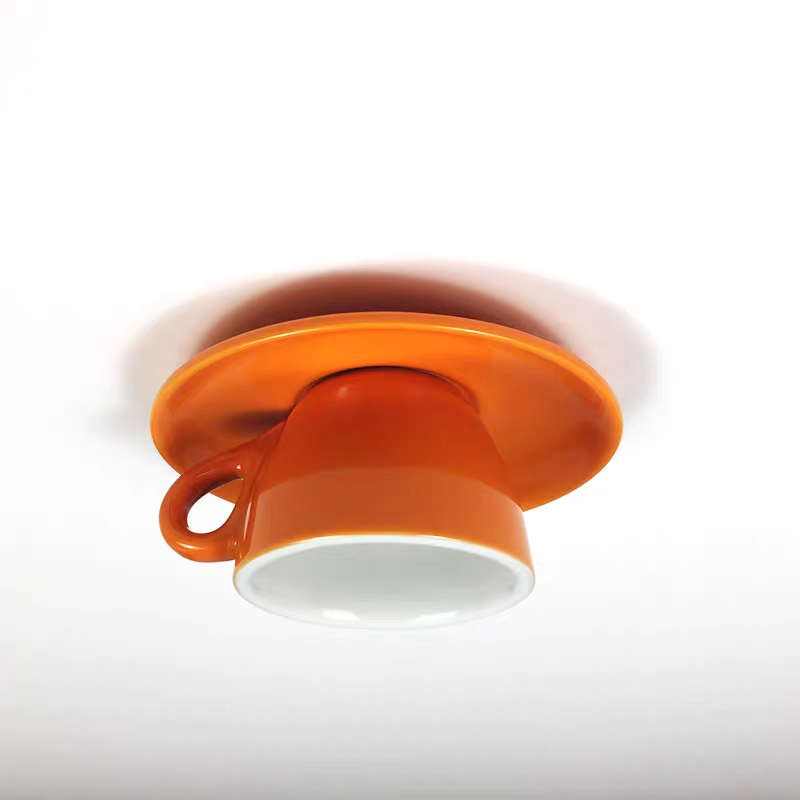 Valentina Modern Ceiling Light, Blue/Pink/Yellow, Coffee Cups, Ceramic, Bedroom