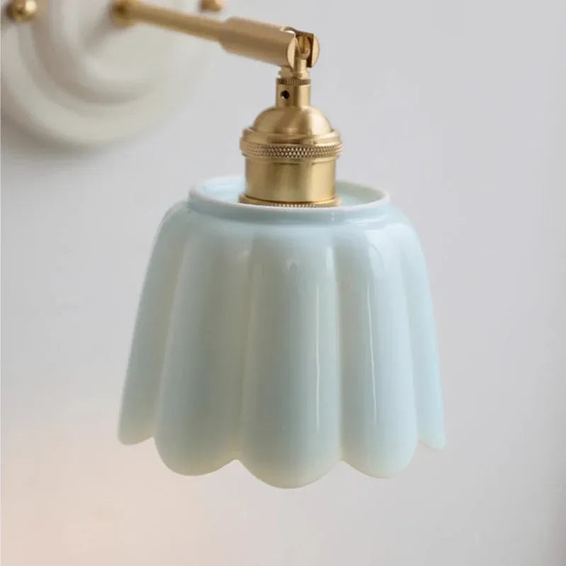 Sidney Vintage Flower Ceramic Wall Sconce