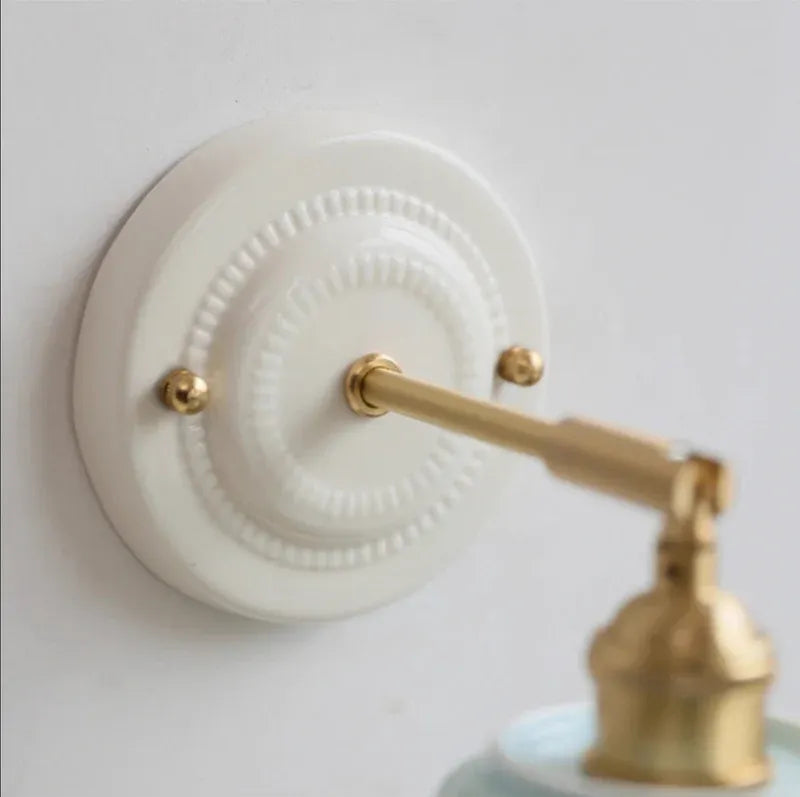 Sidney Vintage Flower Ceramic Wall Sconce