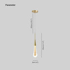 Teardrop Gold Pendant Light
