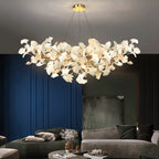 Luxury U-Shaped Ceramic Chandelier for Living Room