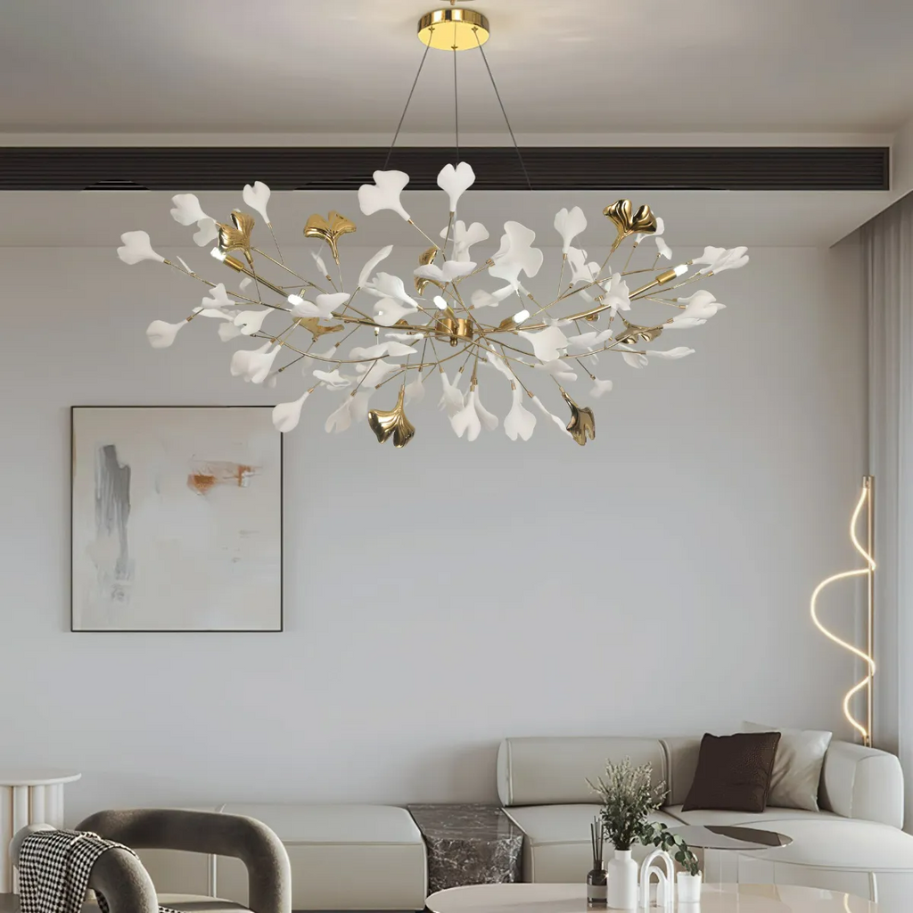 Luxury U-Shaped Ceramic Chandelier for Living Room