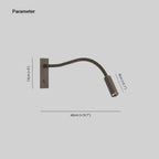 Uvan Minimalist Wall Sconce with Adjustable Reading Spot