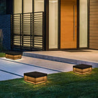 Elow Outdoor Post Lamps Modern Square Solar