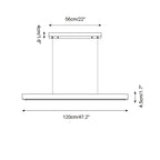 Imiror Minimalist Travertine Linear Pendant Light