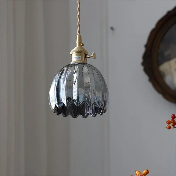 Japanese Glass Flower Pendant 1-Light