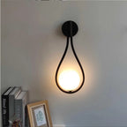 Modern wall lamp LED with a spherical shade