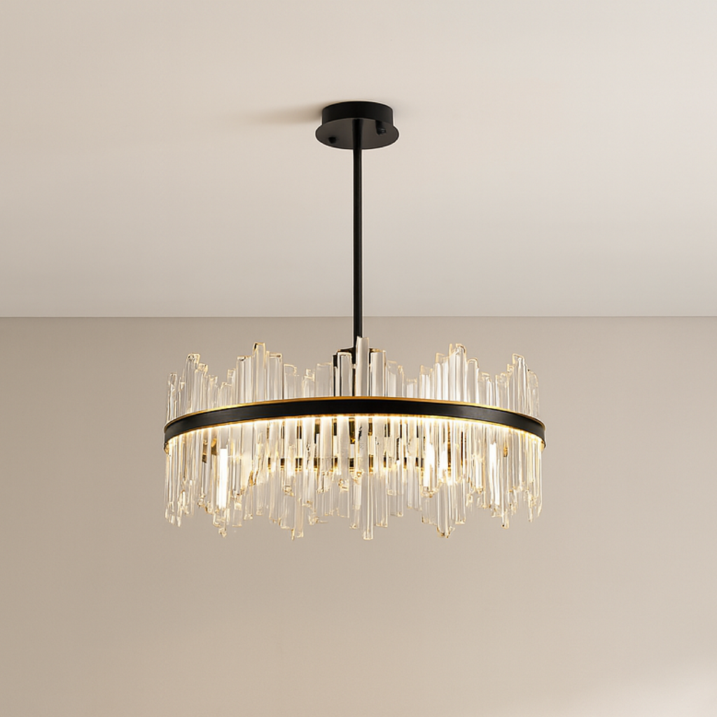 Terri Crystal Black Chandelier