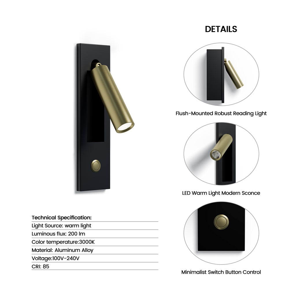 Colm Bedside Reading Wall Sconce